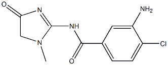 3-amino-4-chloro-N-(1-methyl-4-oxo-4,5-dihydro-1H-imidazol-2-yl)benzamide Structure