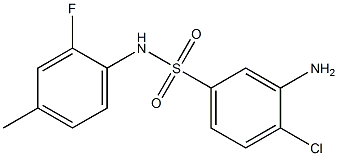 3-amino-4-chloro-N-(2-fluoro-4-methylphenyl)benzene-1-sulfonamide Structure