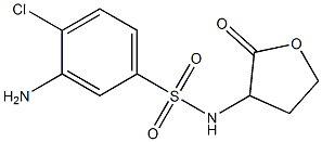 3-amino-4-chloro-N-(2-oxooxolan-3-yl)benzene-1-sulfonamide Structure