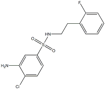 3-amino-4-chloro-N-[2-(2-fluorophenyl)ethyl]benzene-1-sulfonamide Structure