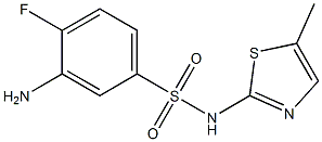 3-amino-4-fluoro-N-(5-methyl-1,3-thiazol-2-yl)benzene-1-sulfonamide 구조식 이미지