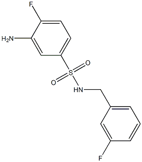 3-amino-4-fluoro-N-[(3-fluorophenyl)methyl]benzene-1-sulfonamide 구조식 이미지