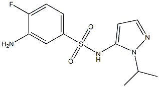 3-amino-4-fluoro-N-[1-(propan-2-yl)-1H-pyrazol-5-yl]benzene-1-sulfonamide Structure