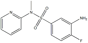 3-amino-4-fluoro-N-methyl-N-(pyridin-2-yl)benzene-1-sulfonamide 구조식 이미지