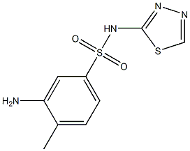3-amino-4-methyl-N-(1,3,4-thiadiazol-2-yl)benzene-1-sulfonamide Structure