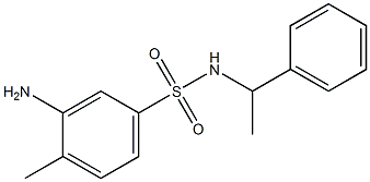 3-amino-4-methyl-N-(1-phenylethyl)benzene-1-sulfonamide 구조식 이미지