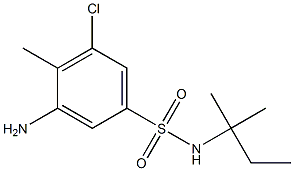 3-amino-5-chloro-4-methyl-N-(2-methylbutan-2-yl)benzene-1-sulfonamide 구조식 이미지