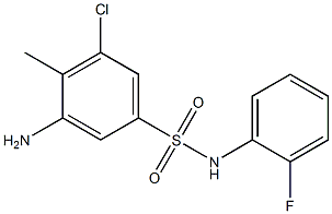 3-amino-5-chloro-N-(2-fluorophenyl)-4-methylbenzene-1-sulfonamide Structure
