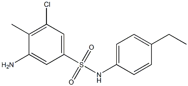 3-amino-5-chloro-N-(4-ethylphenyl)-4-methylbenzene-1-sulfonamide 구조식 이미지