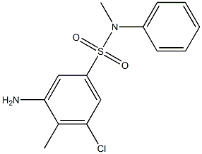 3-amino-5-chloro-N,4-dimethyl-N-phenylbenzene-1-sulfonamide 구조식 이미지