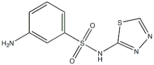 3-amino-N-(1,3,4-thiadiazol-2-yl)benzene-1-sulfonamide 구조식 이미지