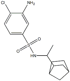 3-amino-N-(1-{bicyclo[2.2.1]heptan-2-yl}ethyl)-4-chlorobenzene-1-sulfonamide Structure