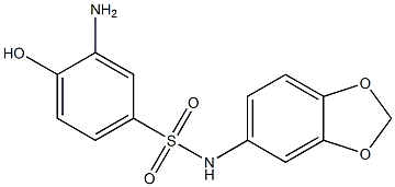 3-amino-N-(2H-1,3-benzodioxol-5-yl)-4-hydroxybenzene-1-sulfonamide 구조식 이미지