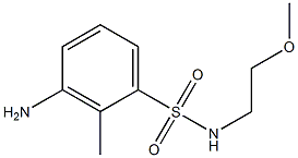 3-amino-N-(2-methoxyethyl)-2-methylbenzene-1-sulfonamide 구조식 이미지