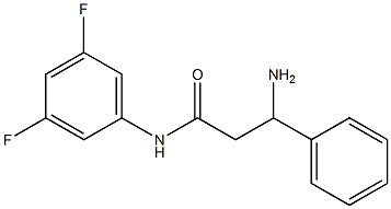 3-amino-N-(3,5-difluorophenyl)-3-phenylpropanamide 구조식 이미지