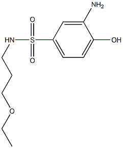 3-amino-N-(3-ethoxypropyl)-4-hydroxybenzene-1-sulfonamide 구조식 이미지