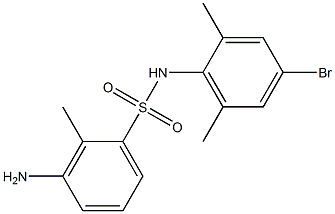 3-amino-N-(4-bromo-2,6-dimethylphenyl)-2-methylbenzene-1-sulfonamide 구조식 이미지