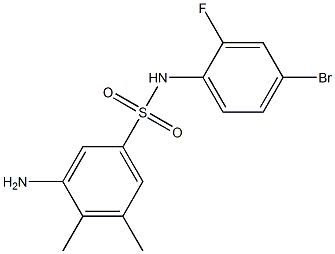 3-amino-N-(4-bromo-2-fluorophenyl)-4,5-dimethylbenzene-1-sulfonamide 구조식 이미지