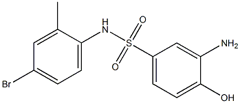 3-amino-N-(4-bromo-2-methylphenyl)-4-hydroxybenzene-1-sulfonamide 구조식 이미지