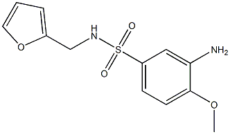 3-amino-N-(furan-2-ylmethyl)-4-methoxybenzene-1-sulfonamide 구조식 이미지