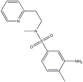 3-amino-N,4-dimethyl-N-[2-(pyridin-2-yl)ethyl]benzene-1-sulfonamide 구조식 이미지