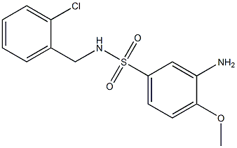 3-amino-N-[(2-chlorophenyl)methyl]-4-methoxybenzene-1-sulfonamide 구조식 이미지