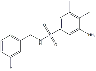 3-amino-N-[(3-fluorophenyl)methyl]-4,5-dimethylbenzene-1-sulfonamide 구조식 이미지
