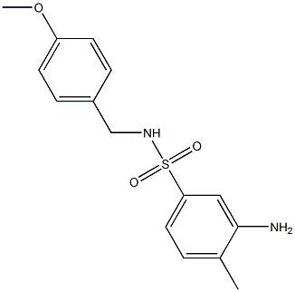 3-amino-N-[(4-methoxyphenyl)methyl]-4-methylbenzene-1-sulfonamide 구조식 이미지