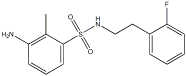 3-amino-N-[2-(2-fluorophenyl)ethyl]-2-methylbenzene-1-sulfonamide 구조식 이미지