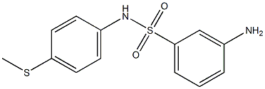 3-amino-N-[4-(methylsulfanyl)phenyl]benzene-1-sulfonamide 구조식 이미지