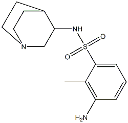 3-amino-N-{1-azabicyclo[2.2.2]octan-3-yl}-2-methylbenzene-1-sulfonamide Structure