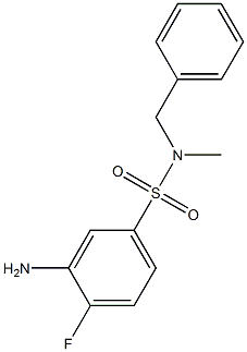 3-amino-N-benzyl-4-fluoro-N-methylbenzene-1-sulfonamide 구조식 이미지