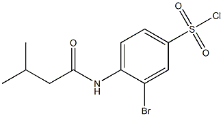 3-bromo-4-(3-methylbutanamido)benzene-1-sulfonyl chloride 구조식 이미지