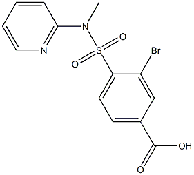 3-bromo-4-[methyl(pyridin-2-yl)sulfamoyl]benzoic acid Structure