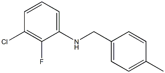 3-chloro-2-fluoro-N-[(4-methylphenyl)methyl]aniline 구조식 이미지