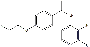 3-chloro-2-fluoro-N-[1-(4-propoxyphenyl)ethyl]aniline Structure