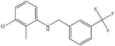 3-chloro-2-methyl-N-{[3-(trifluoromethyl)phenyl]methyl}aniline 구조식 이미지