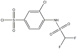 3-chloro-4-(difluoromethanesulfonamido)benzene-1-sulfonyl chloride 구조식 이미지