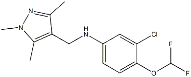 3-chloro-4-(difluoromethoxy)-N-[(1,3,5-trimethyl-1H-pyrazol-4-yl)methyl]aniline Structure