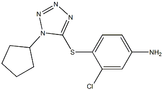 3-chloro-4-[(1-cyclopentyl-1H-1,2,3,4-tetrazol-5-yl)sulfanyl]aniline 구조식 이미지