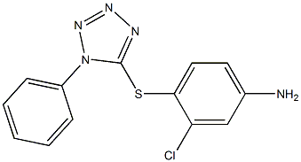 3-chloro-4-[(1-phenyl-1H-1,2,3,4-tetrazol-5-yl)sulfanyl]aniline Structure