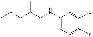 3-chloro-4-fluoro-N-(2-methylpentyl)aniline Structure