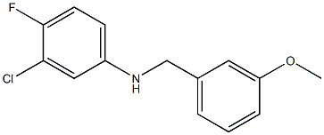 3-chloro-4-fluoro-N-[(3-methoxyphenyl)methyl]aniline Structure