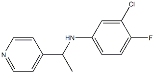 3-chloro-4-fluoro-N-[1-(pyridin-4-yl)ethyl]aniline Structure