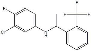 3-chloro-4-fluoro-N-{1-[2-(trifluoromethyl)phenyl]ethyl}aniline Structure