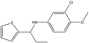 3-chloro-4-methoxy-N-[1-(thiophen-2-yl)propyl]aniline 구조식 이미지