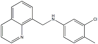 3-chloro-4-methyl-N-(quinolin-8-ylmethyl)aniline Structure
