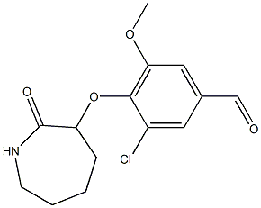 3-chloro-5-methoxy-4-[(2-oxoazepan-3-yl)oxy]benzaldehyde Structure