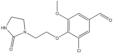 3-chloro-5-methoxy-4-[2-(2-oxoimidazolidin-1-yl)ethoxy]benzaldehyde Structure