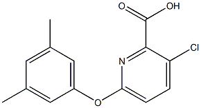 3-chloro-6-(3,5-dimethylphenoxy)pyridine-2-carboxylic acid 구조식 이미지